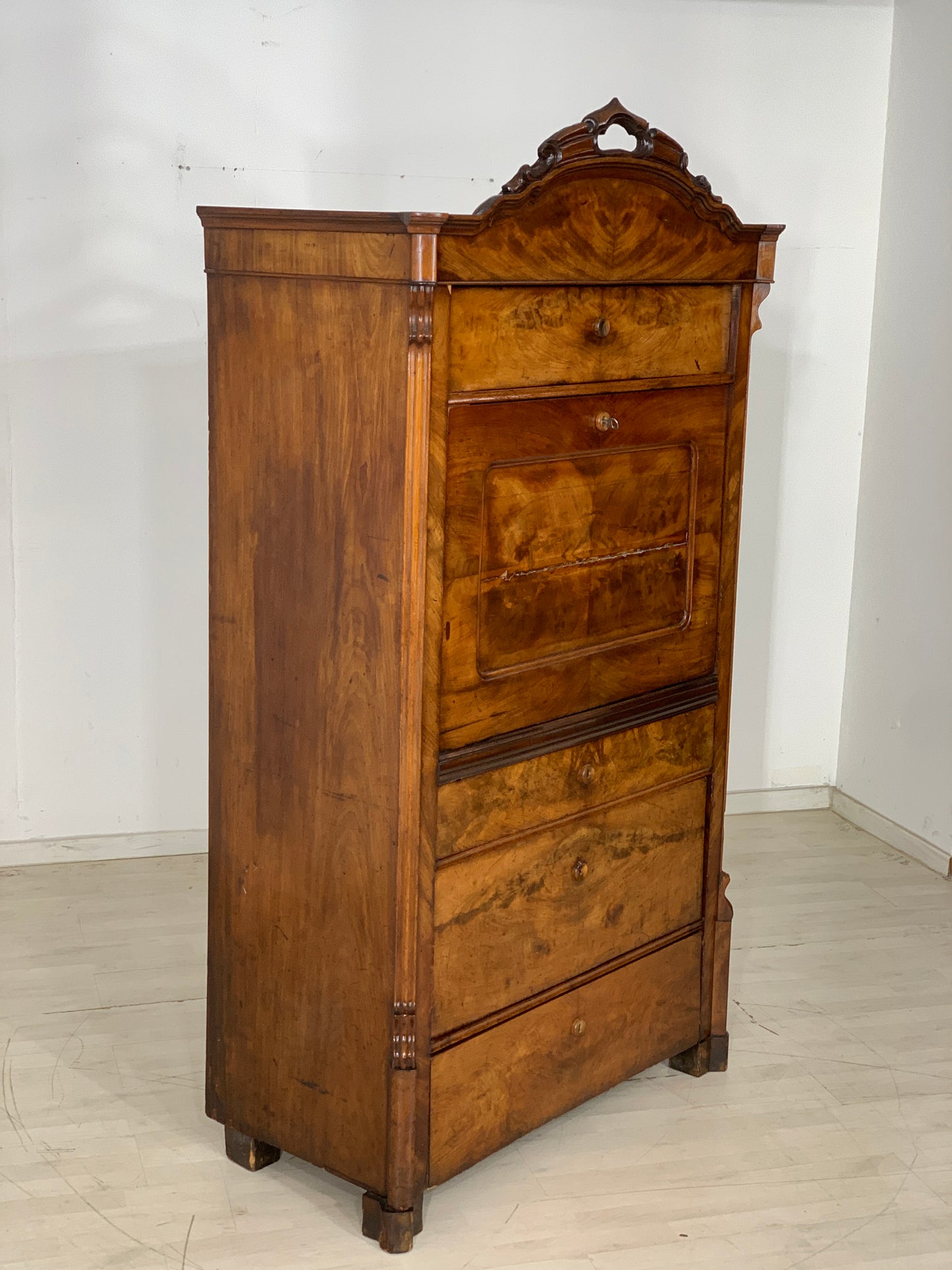 ANTIQUE BIEDERMEIER CABINET CHEST OF DRAWERS SECRETARY AROUND 1900