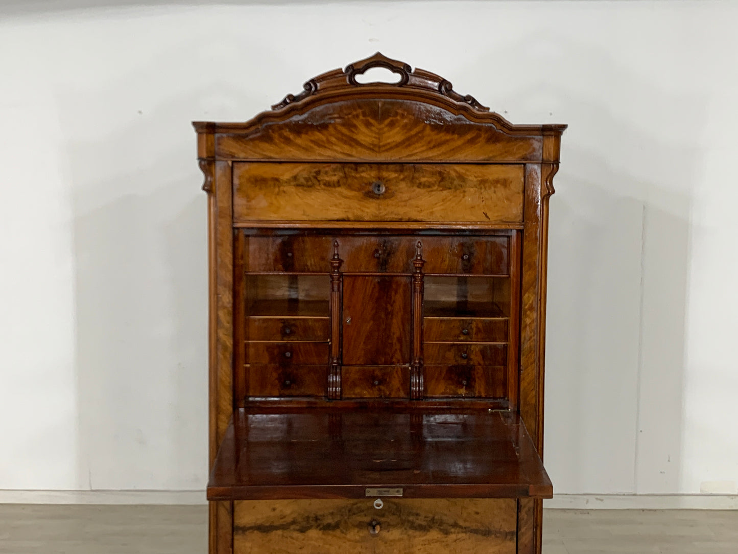 ARMOIRE BIEDERMEIER ANCIENNE COMMODE SECRÉTAIRE VERS 1900