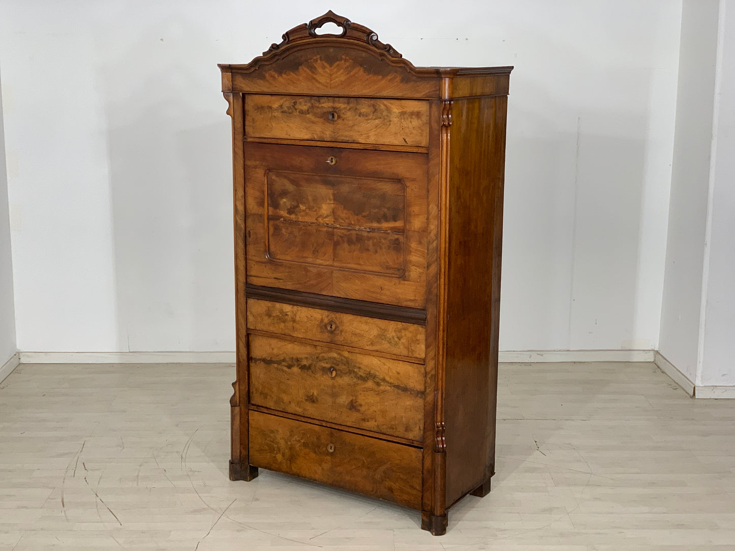 ARMOIRE BIEDERMEIER ANCIENNE COMMODE SECRÉTAIRE VERS 1900