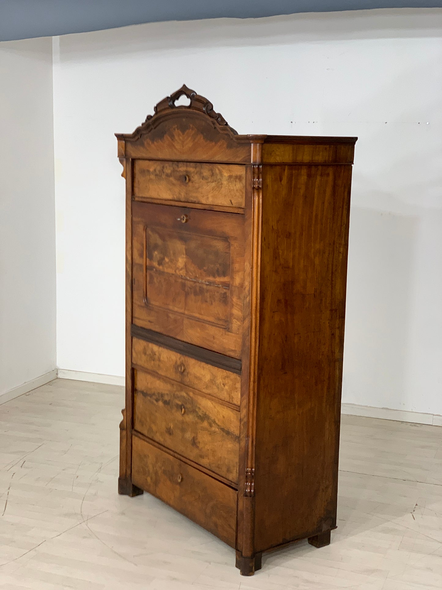 ANTIQUE BIEDERMEIER CABINET CHEST OF DRAWERS SECRETARY AROUND 1900