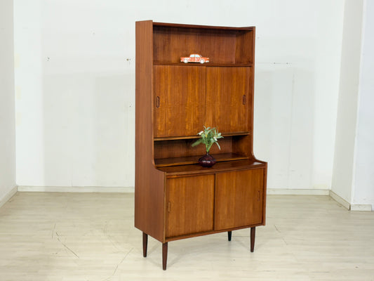 Mid-Century Teak Sekretär / Dänisch Highboard / Vintage Schrank / Fächerschrank