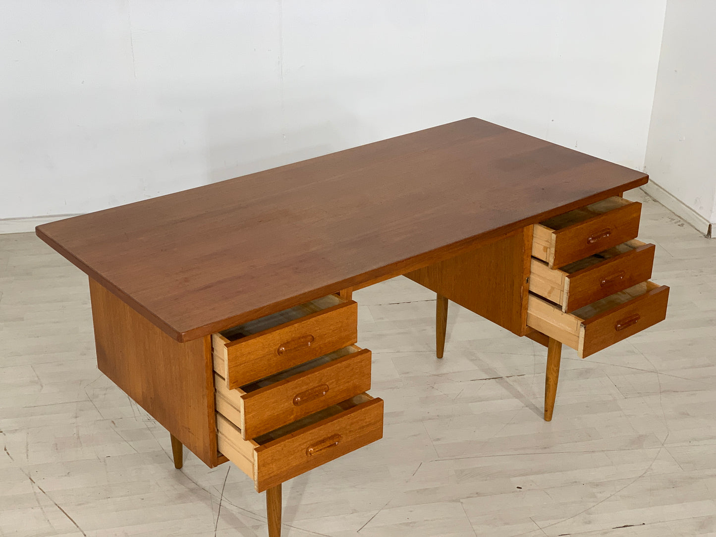 DANISH TEAK SCHREIBTISCH BÜROTISCH TISCH DESK VINTAGE