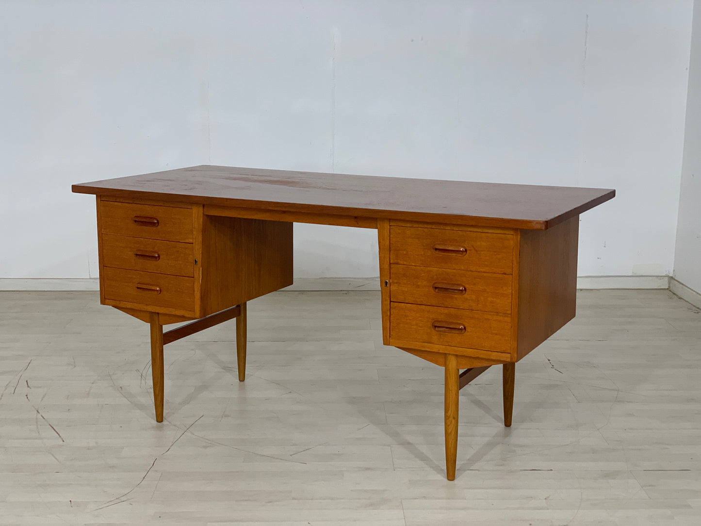 DANISH TEAK DESK OFFICE DESK TABLE DESK VINTAGE