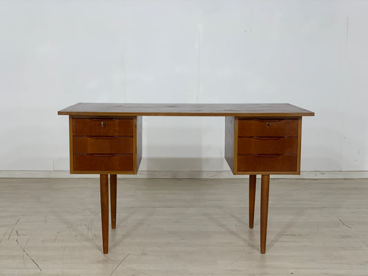 DANISH TEAK SCHREIBTISCH TISCH DESK VINTAGE