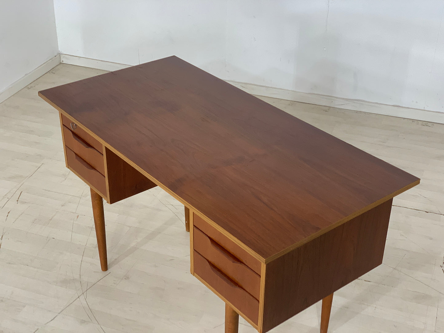 DANISH TEAK SCHREIBTISCH TISCH DESK VINTAGE