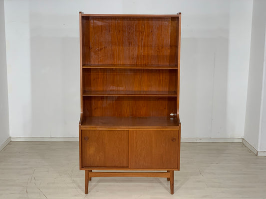 DANISH TEAK SHELF CABINET BOOKSHELF VINTAGE