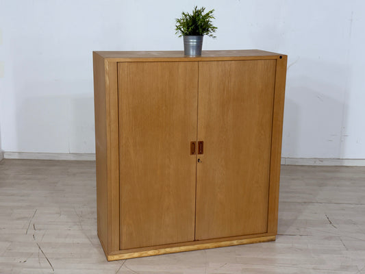 Dänischer Rolladenschrank / Wäscheschrank / Wohnzimmerschrank / Holz Schrank