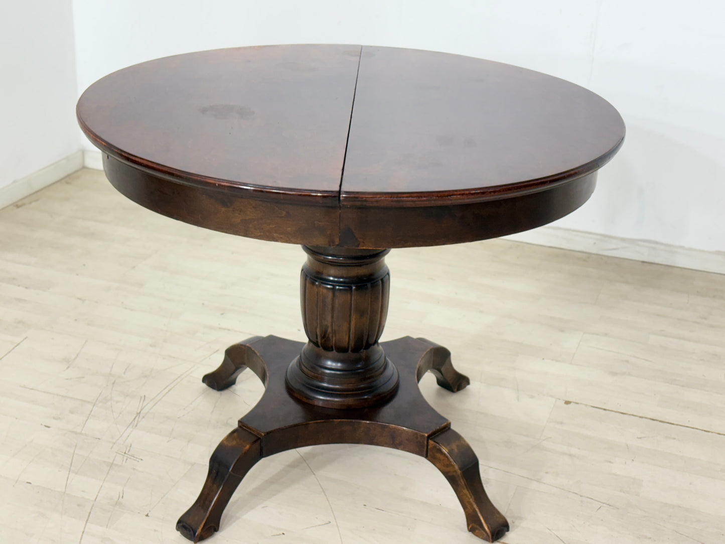 Gründerzeit Esstisch / runder ausziehbarer Tisch / Küchentisch / Vintage dining Table