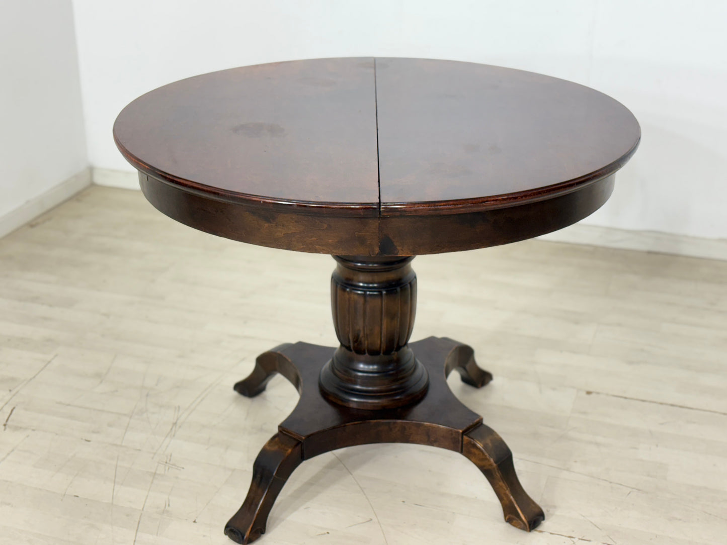Gründerzeit Esstisch / runder ausziehbarer Tisch / Küchentisch / Vintage dining Table