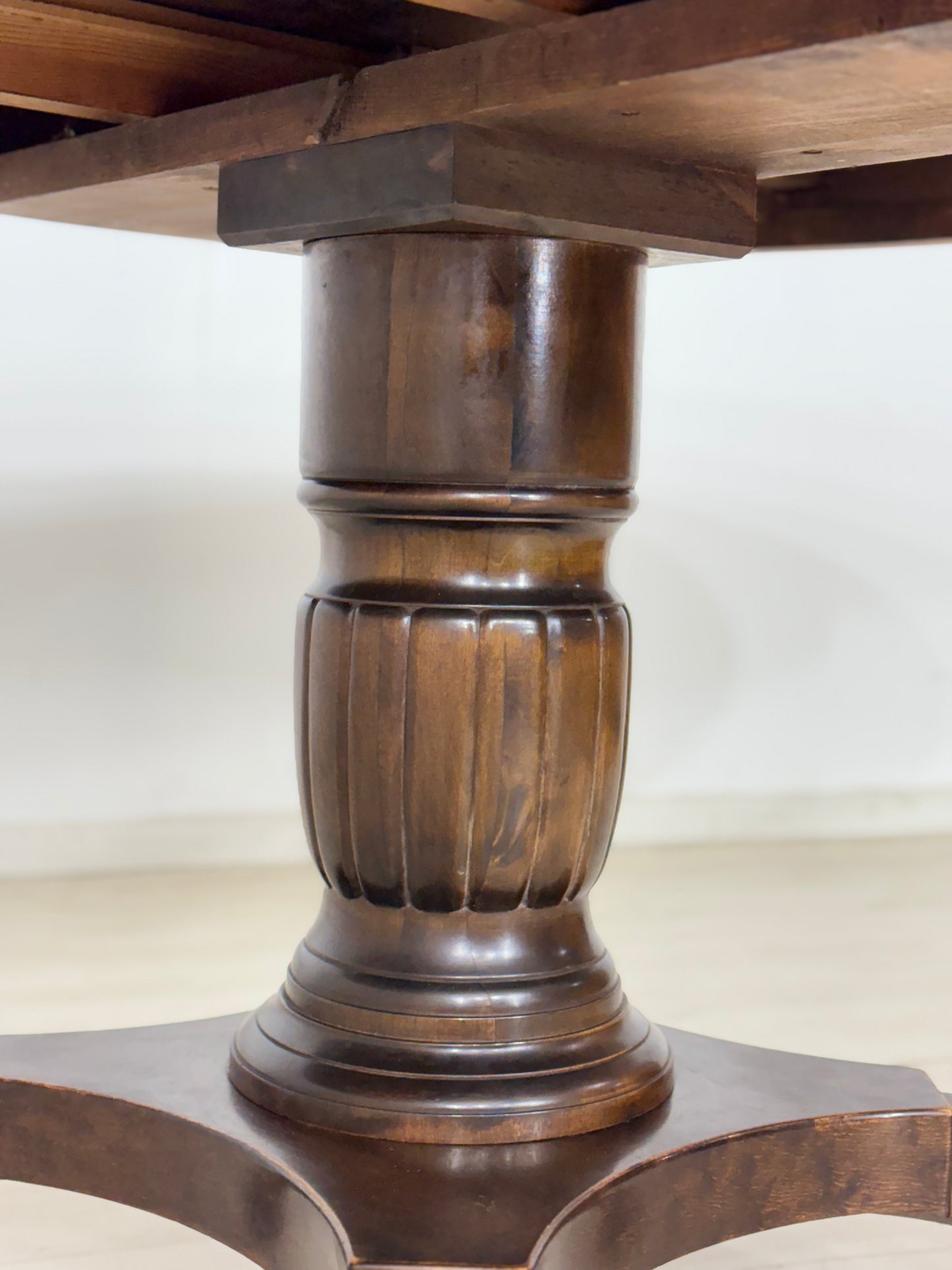 Gründerzeit Esstisch / runder ausziehbarer Tisch / Küchentisch / Vintage dining Table