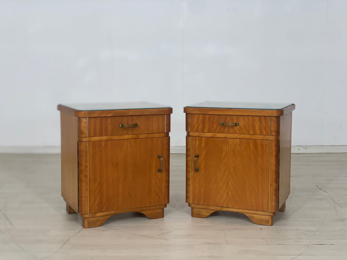 2x Mid Century Nachttische Nachttisch Nachtschrank Vintage