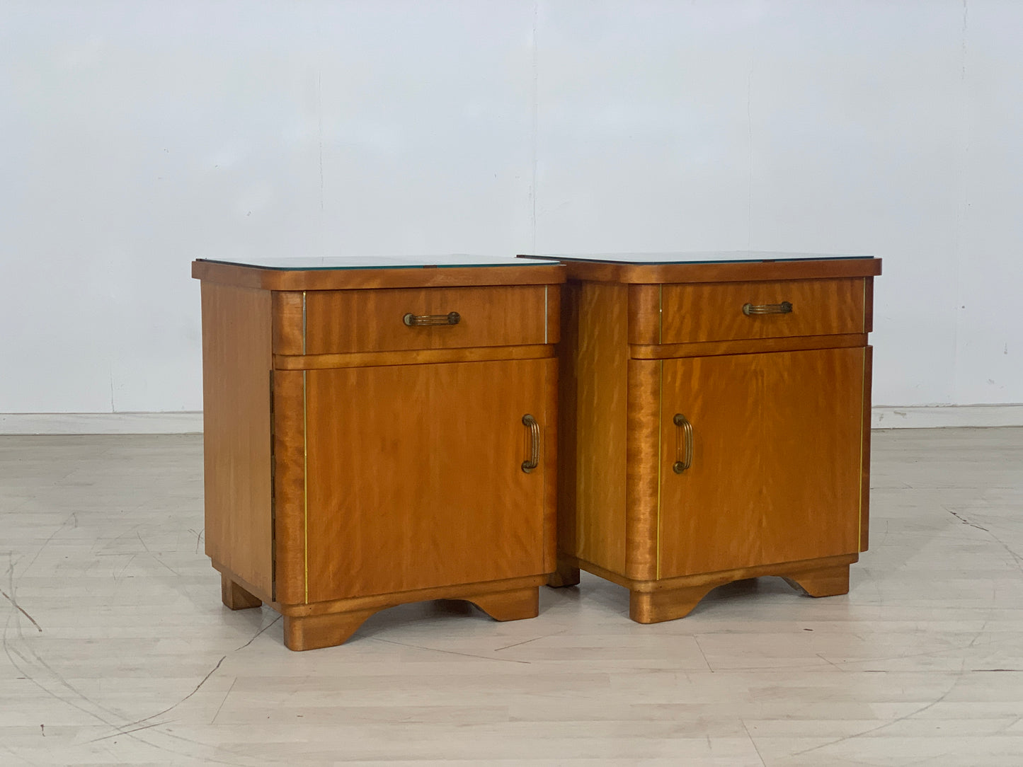 2x Mid Century Nachttische Nachttisch Nachtschrank Vintage