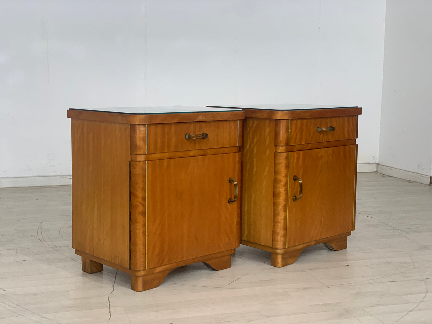 2x Mid Century Nachttische Nachttisch Nachtschrank Vintage