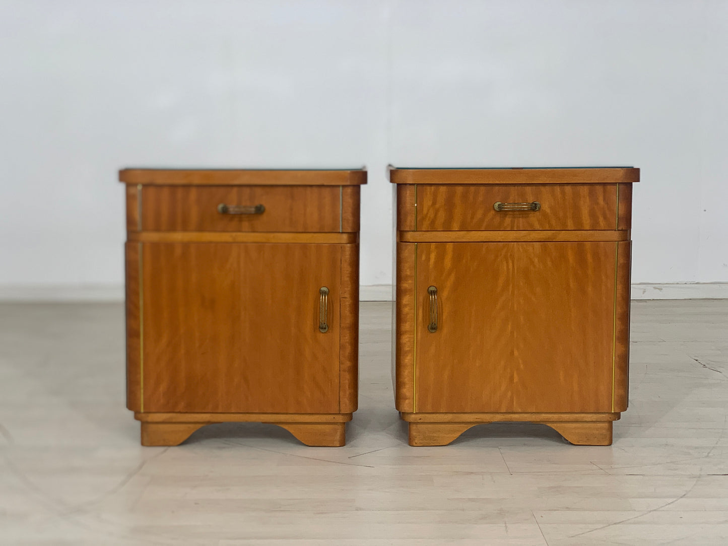 2x Mid Century Nachttische Nachttisch Nachtschrank Vintage