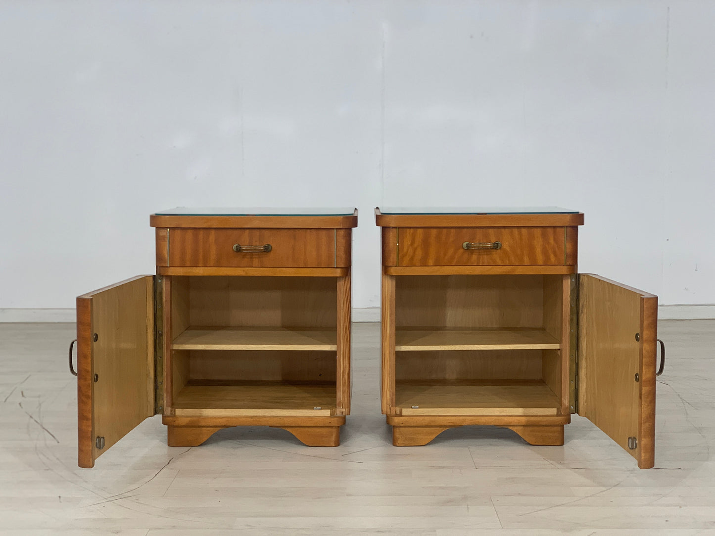 2x Mid Century Nachttische Nachttisch Nachtschrank Vintage