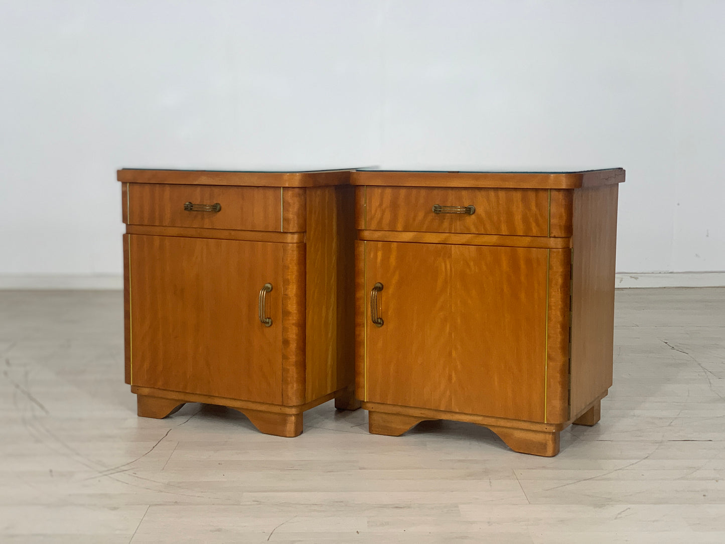 2x Mid Century Nachttische Nachttisch Nachtschrank Vintage