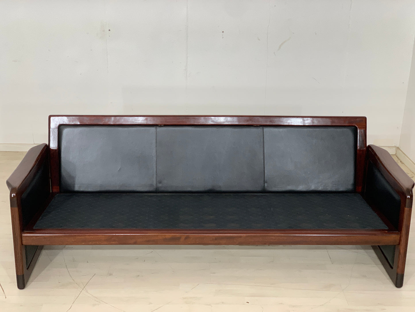 Dyrlund Leder Sofa Couch 3-Sitzer Vintage