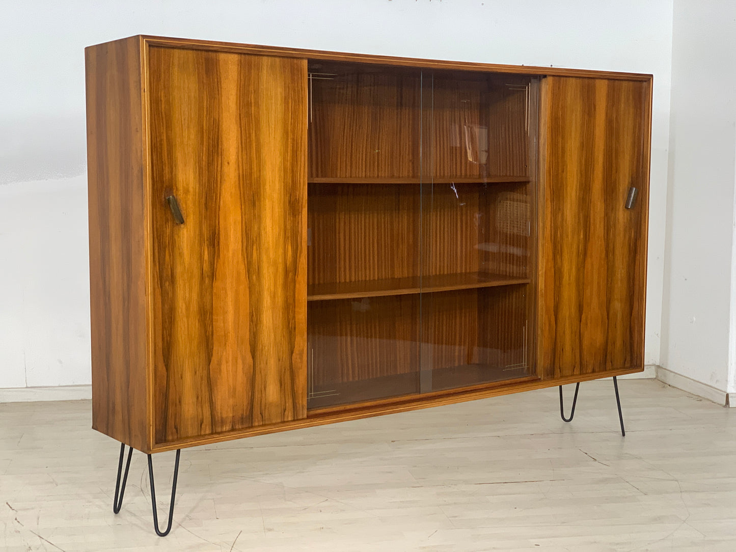 Mid Century Highboard Geschirrschrank Sideboard Anrichte Vintage