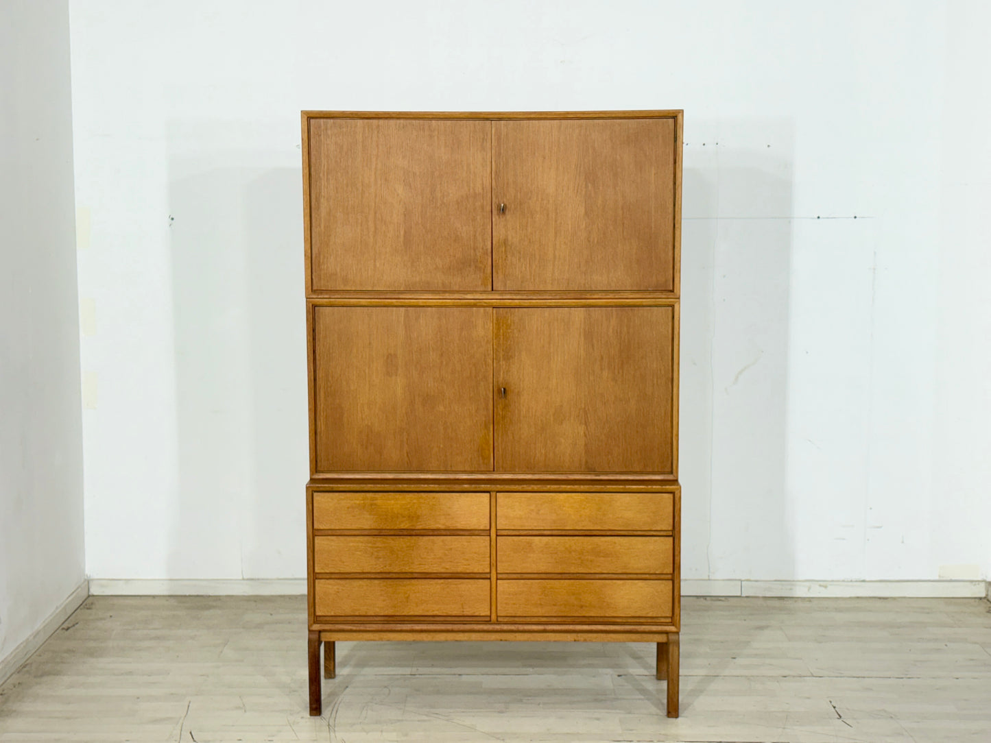 Vintage Klassiker: IKEA MTP Fächerschrank / Regal / Highboard / Sideboard  – Eiche – Design Marianne Richter