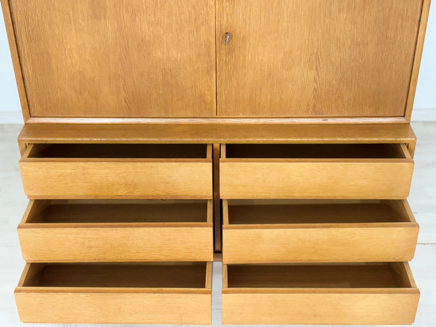 Vintage Klassiker: IKEA MTP Fächerschrank / Regal / Highboard / Sideboard  – Eiche – Design Marianne Richter