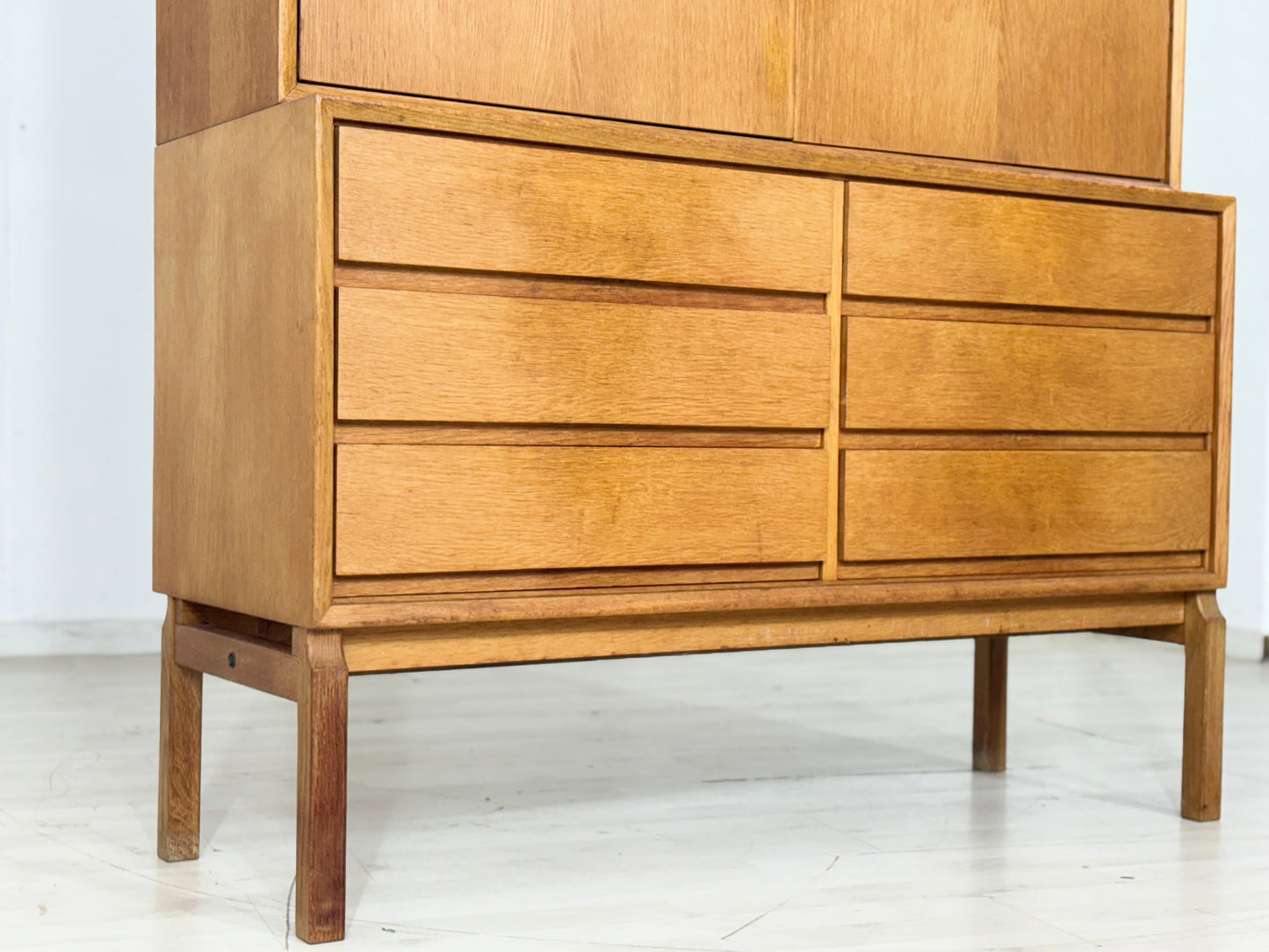Vintage Klassiker: IKEA MTP Fächerschrank / Regal / Highboard / Sideboard  – Eiche – Design Marianne Richter