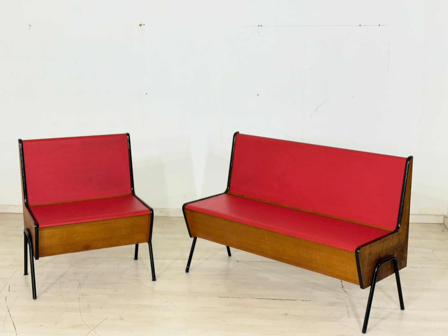 Vintage Design Sitzbank – Mid Century Essbank Industrial-Look