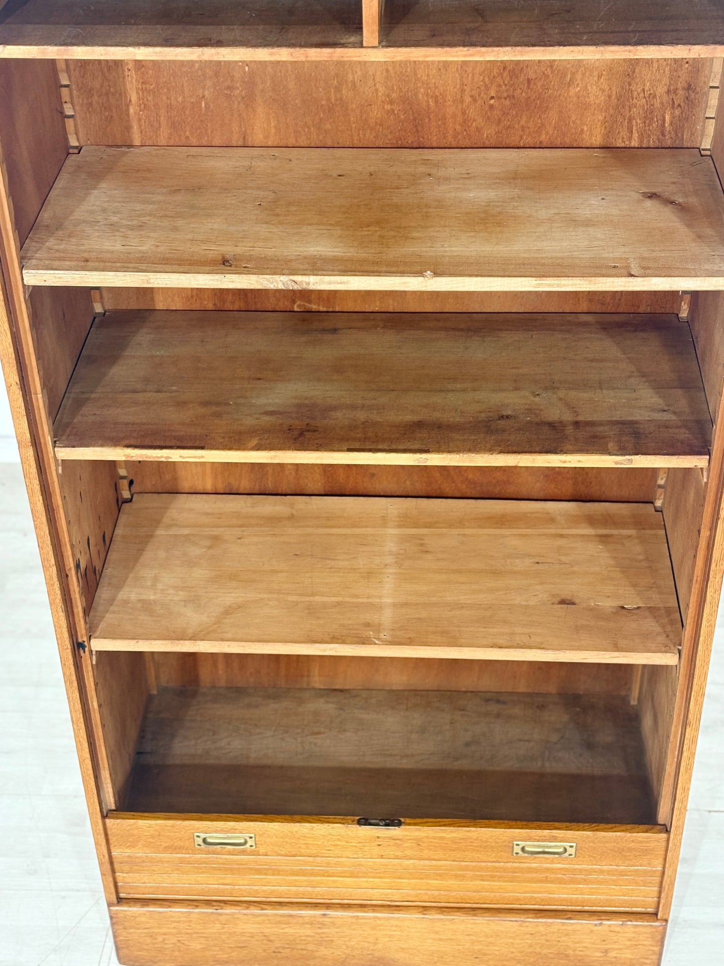 Großer 60er Jahre Rolladenschrank – Eiche – Vintage Highboard / Mid-Century Schrank
