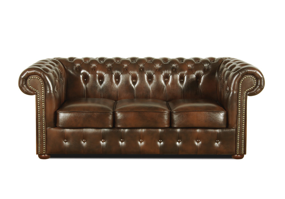 ENGLISH CHESTERFIELD SET LEATHER SET SOFA COUCH COUCH SET VINTAGE STYLE